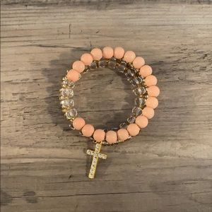 3 tier cross bracelet